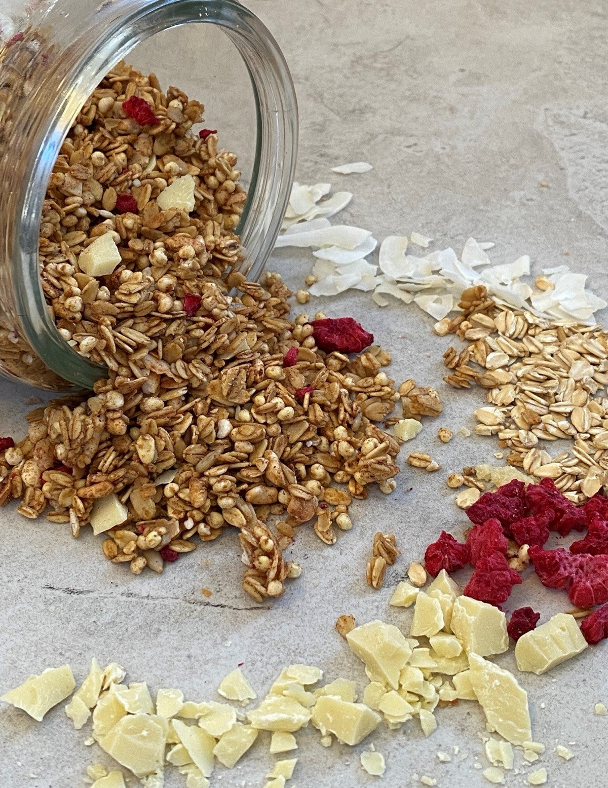 White Chocolate & Raspberry Granola, a Valentine's Edition