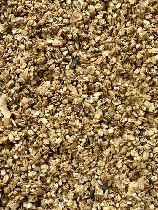 Honey, Ginger & Pumpkin Seed Granola - a development blend