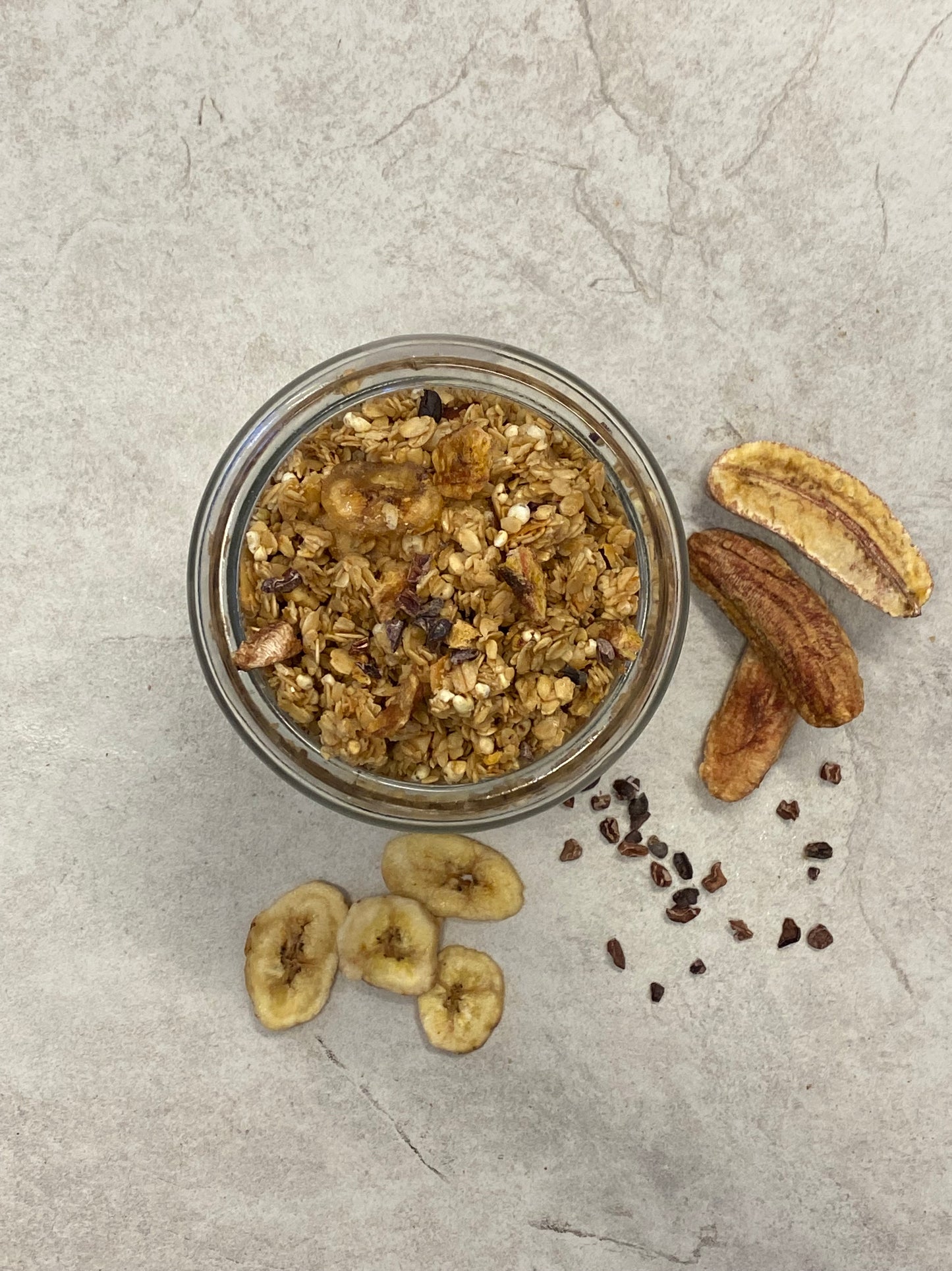 Banana, Cacao & Pecan Granola