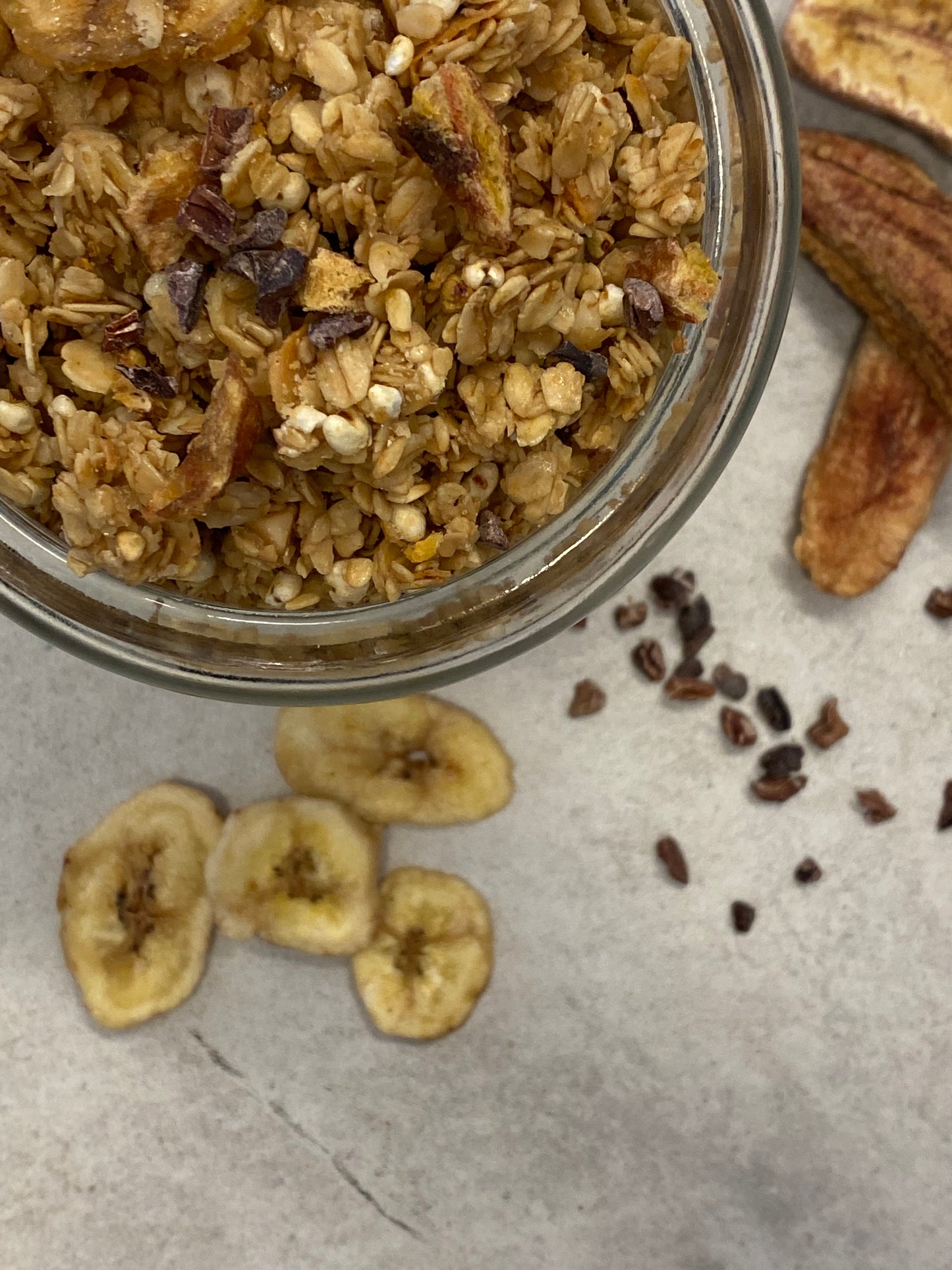 Banana, Cacao & Pecan Granola