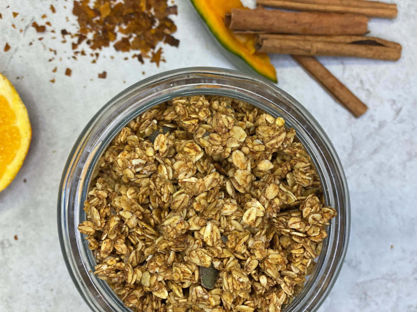 Spiced Delica Pumpkin Granola