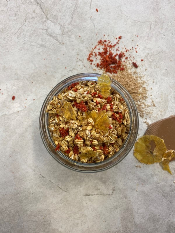 White Chocolate, Orange & Goji Berry Granola -Husk and Honey Bakery London