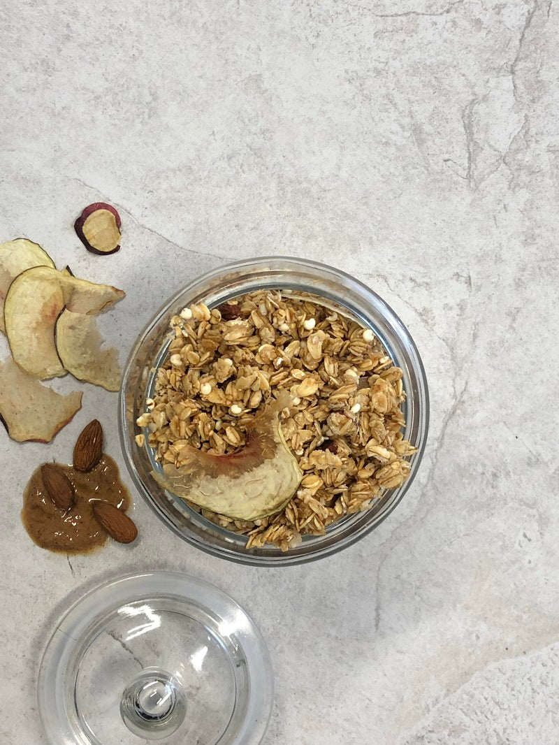 peach almond butter granola husk and honey london