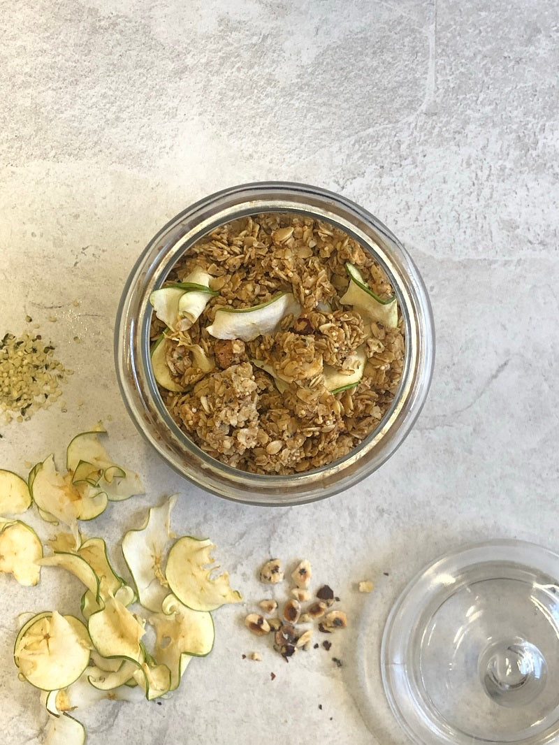 Apple & Roast Hazelnut granola husk and honey london