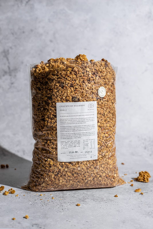 Chai Spiced Mulberry Granola - Husk & Honey London