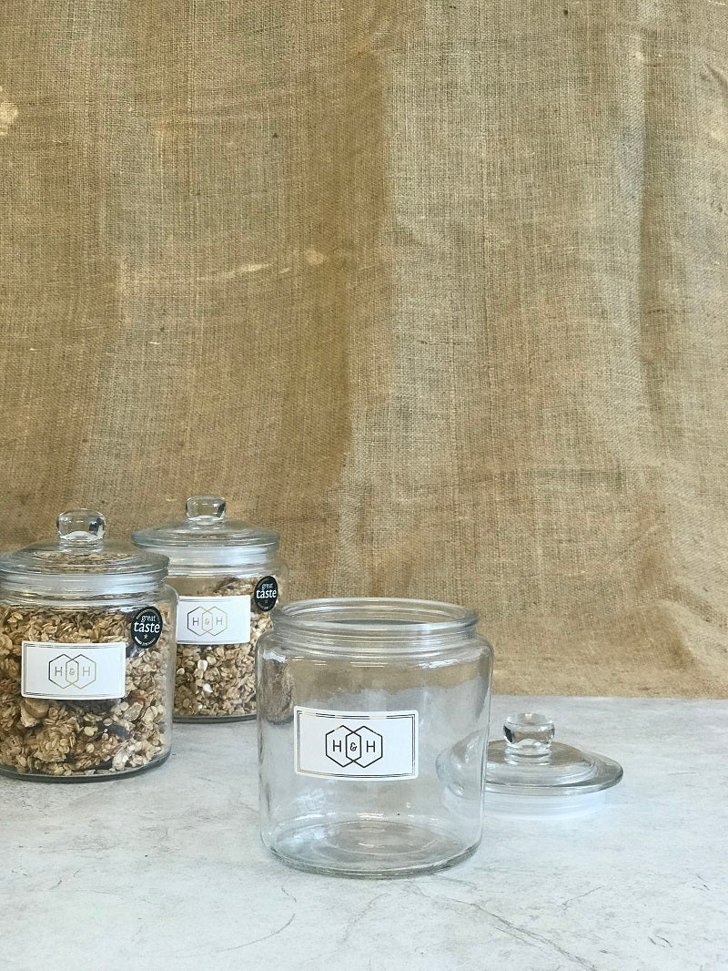 Granola countertop glass jar - Husk & Honey London