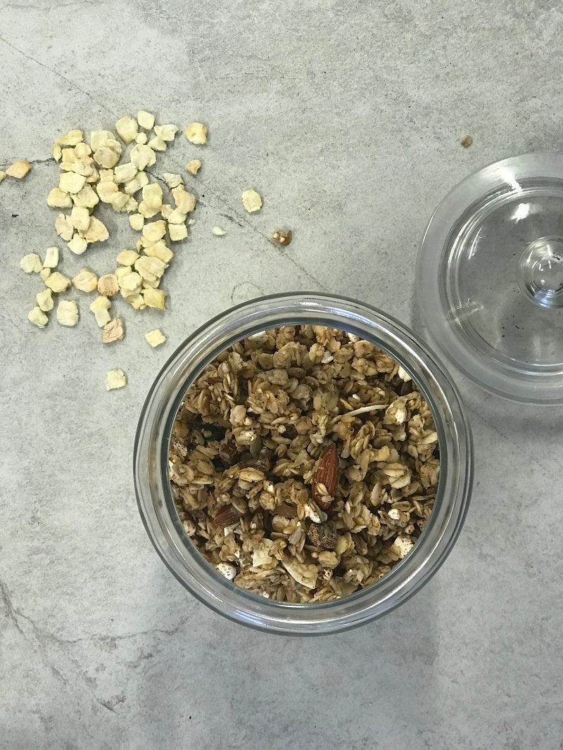 caramelised apple granola husk and honey london