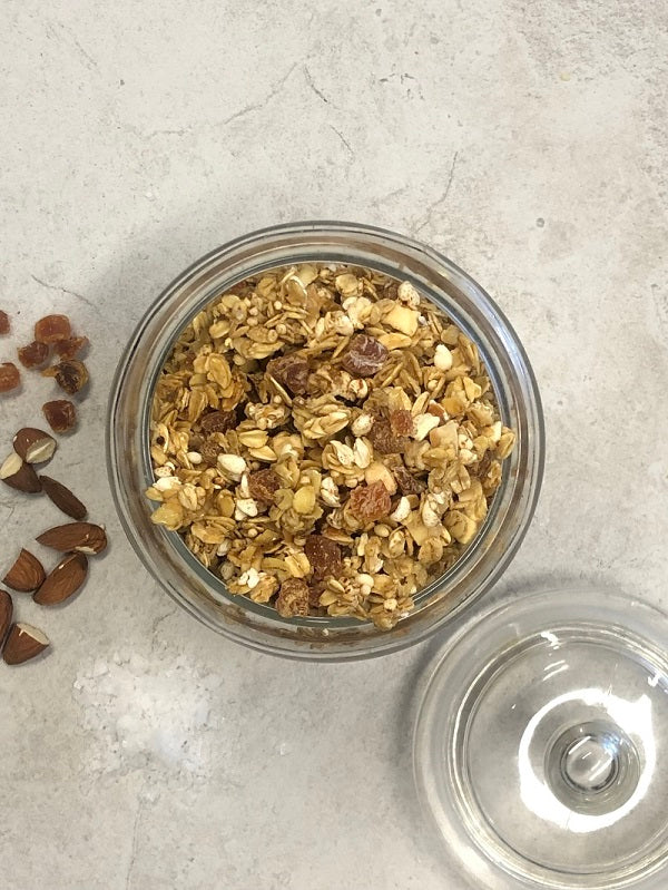 almond apricot granola husk and honey london