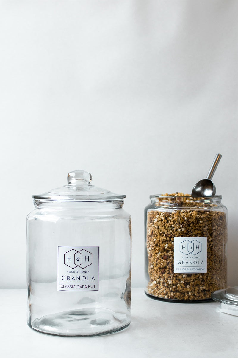 Granola countertop glass jar - Husk & Honey London
