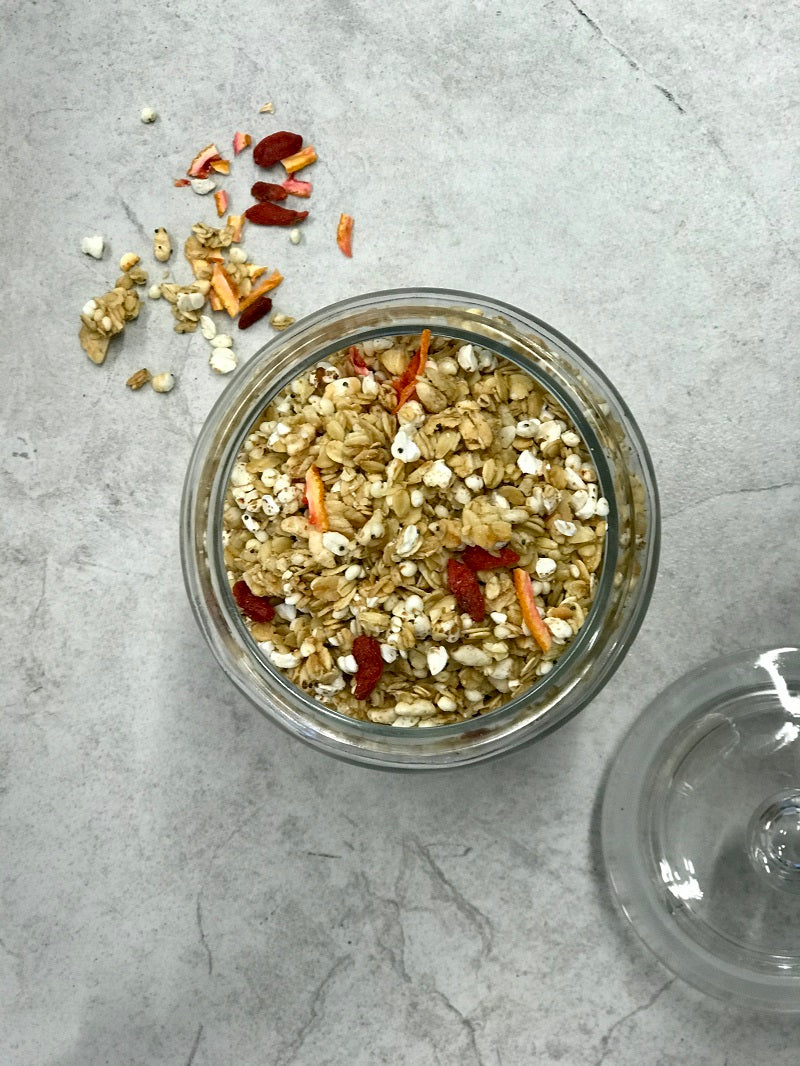 blood orange and goji berry granola husk and honey london