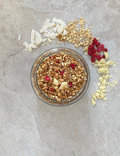 White Chocolate & Raspberry Granola, a Valentine's Edition