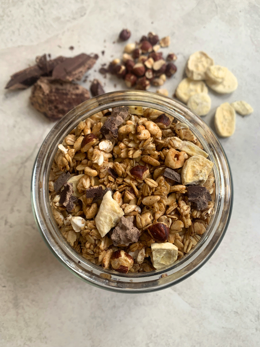 Banana, Chocolate and Hazelnut Granola - JUST LAUNCHED 🍌