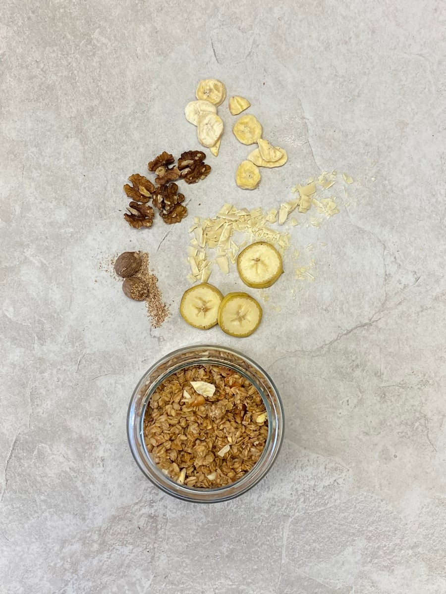 Banana, Walnut & White Chocolate Granola