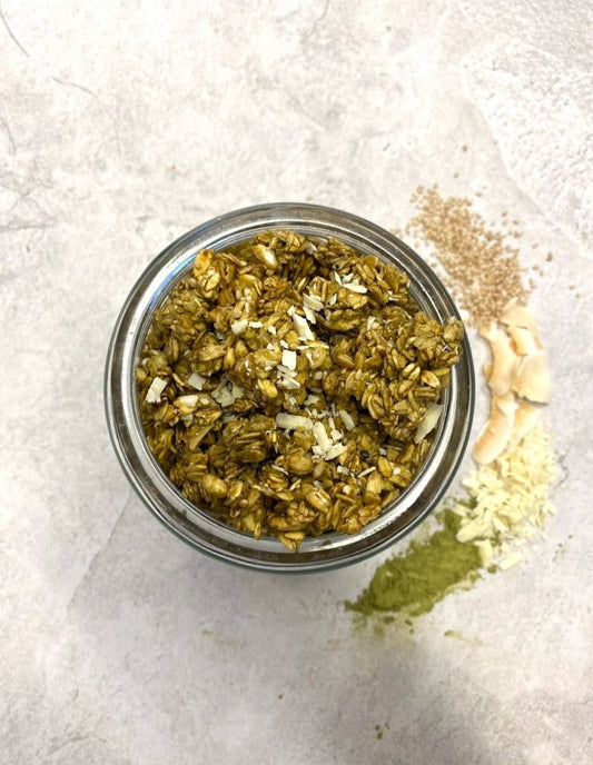 Matcha, Sesame & White Chocolate Granola