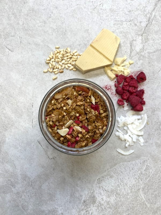 White Chocolate, Vanilla & Raspberry Granola