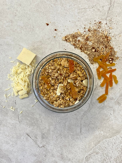 Apricot, White Chocolate & Roast Hazelnut Granola