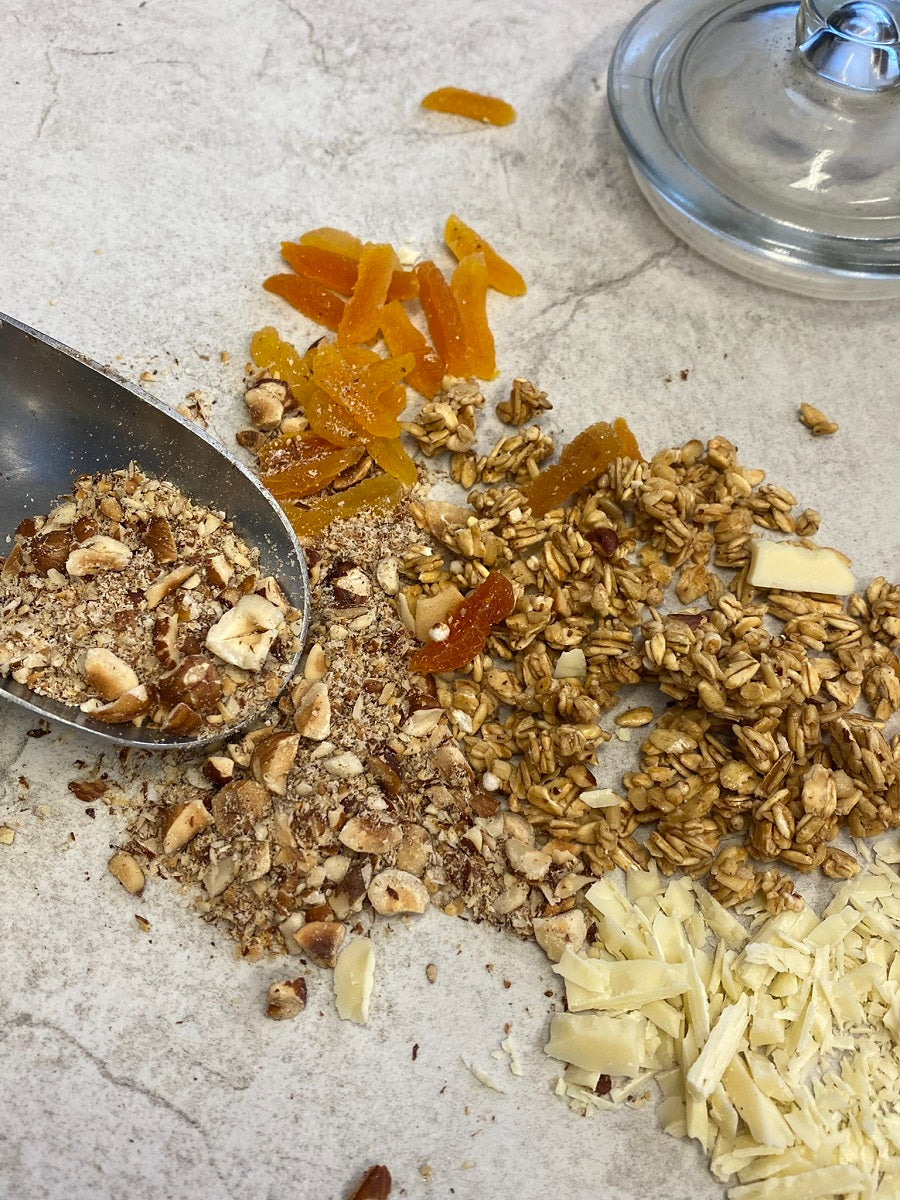 Apricot, White Chocolate & Roast Hazelnut Granola