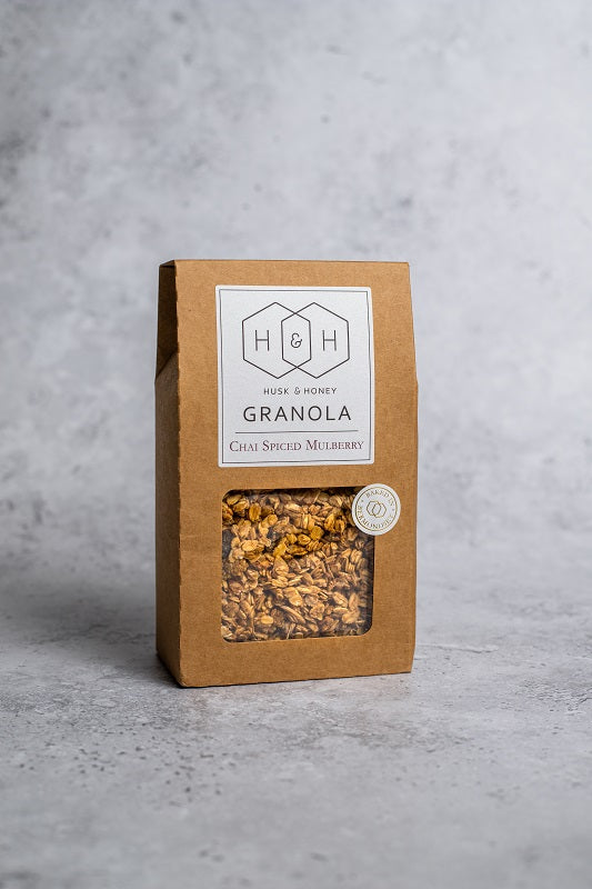 Chai Spiced Mulberry Granola - Husk & Honey London
