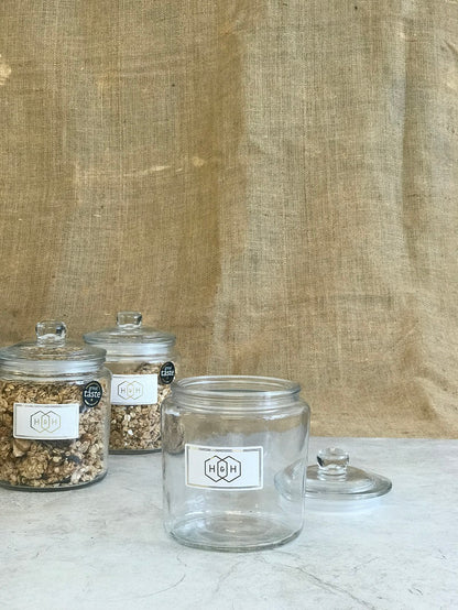 Granola countertop glass jar - Husk & Honey London