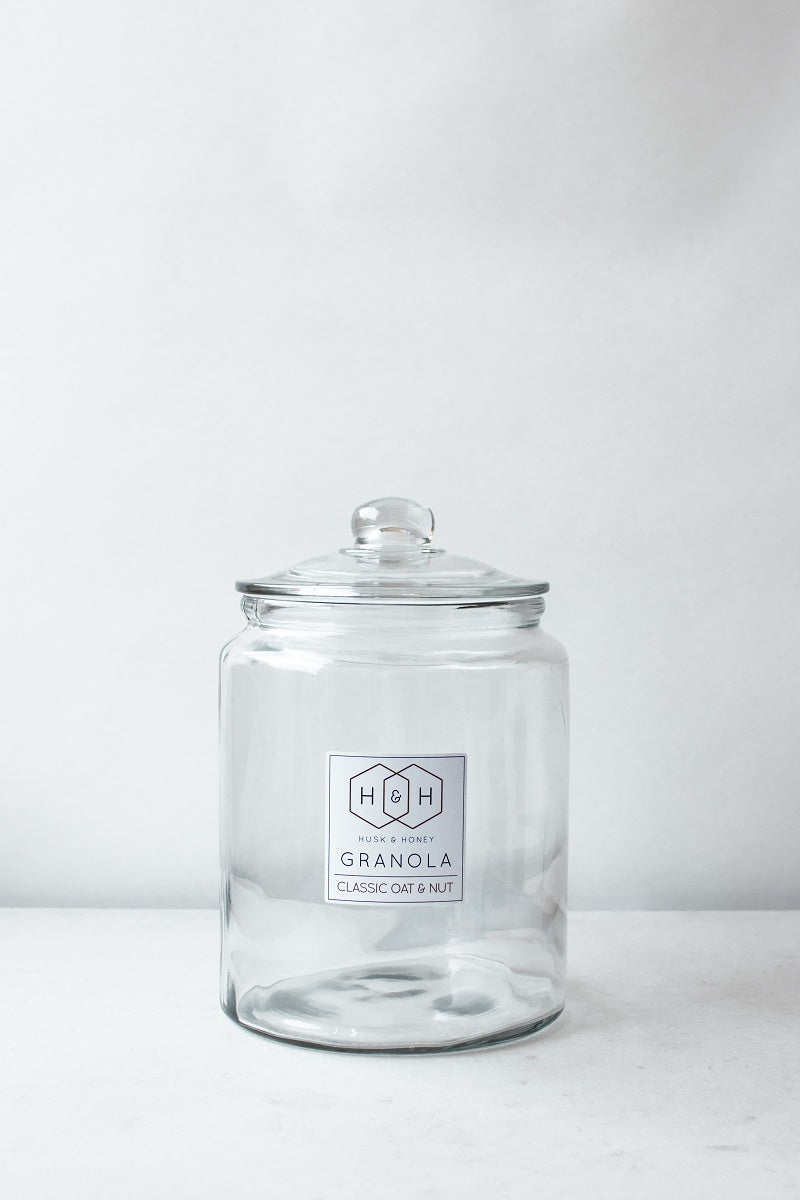 Granola countertop glass jar - Husk & Honey London
