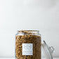 Granola Scoop and glass storage jar for the perfect portion, silver - Husk & Honey London